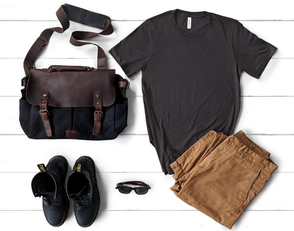 T-shirt mockup on a person